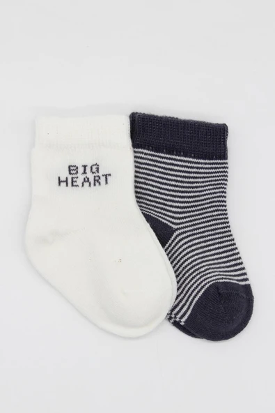 Bistyle 2'Li Big Heart Penye Soket Çorap 10117 Antrasit - 2