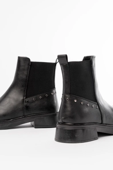 02-2005 Siyah Lastikli Günlük Kadın Bot - 4