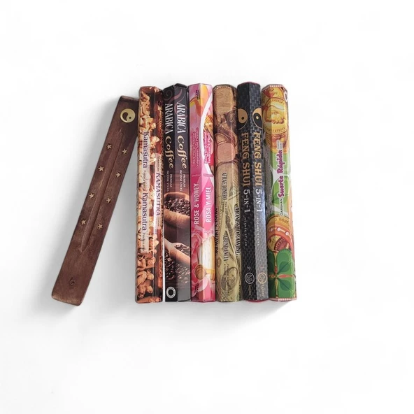 Coffee, Rose, Kamasutra, Money, Feng Shui, Luck Hediyeli 6x20 Tütsü ürün görseli