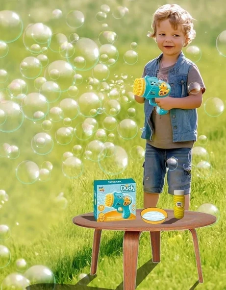 Pilli Köpük Baloncuk Makinesi Tabancası Yeni Tasarım Bol Köpük Süper Ördek Figürlü 23 ÇIKIŞLI - 2