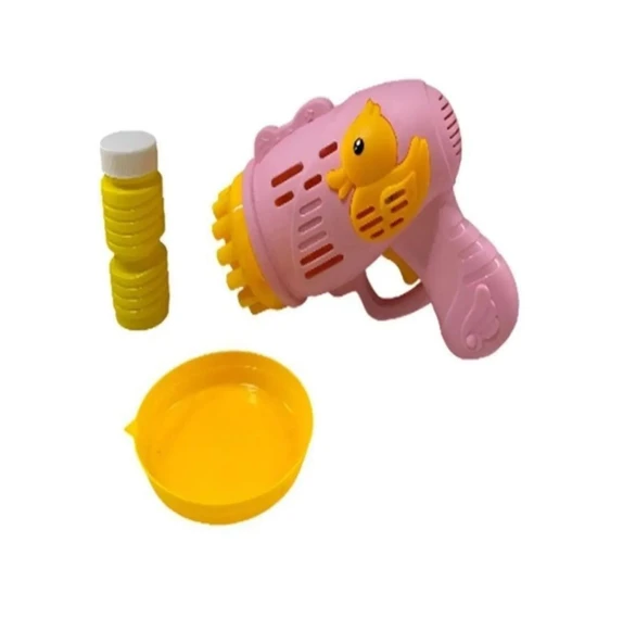 Duck köpük tabancası 23 nokta çıkışlı pilli pembe renk - 5