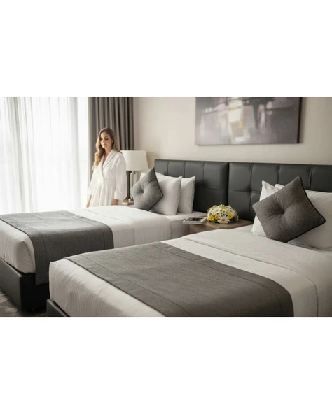 Lumira Çizgili Pamuk Saten Nevresim Takımı | Tek Kişilik Premium | 83 Tel Otel Serisi | 160x230 - Resim 8