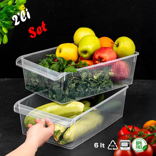 Porsima 3184 2 Li 6lt Dolap İçi Ve Buzdolabı İçi Düzenleyici Orga Şeffaf