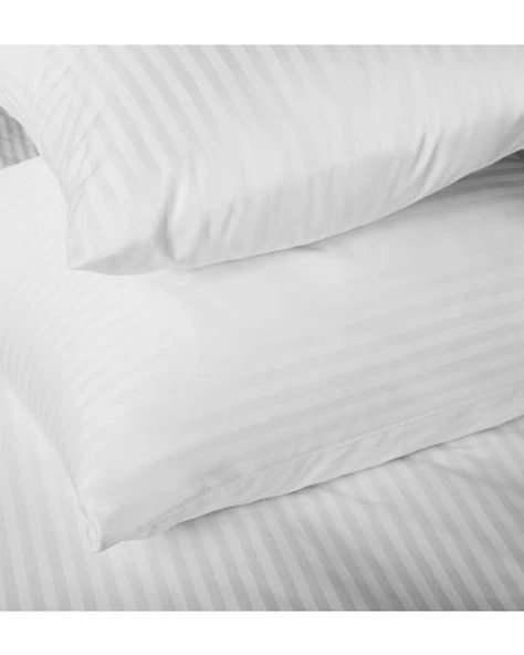 Lumira Çizgili Pamuk Saten Nevresim Takımı | Tek Kişilik Premium | 83 Tel Otel Serisi | 160x230 - Resim 3