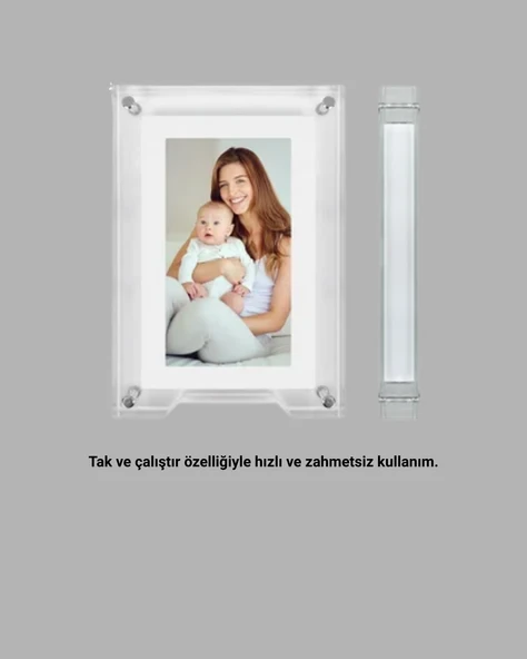 Hediyelik Dijital Çerçeve – 7 İnç IPS Ekranlı, 4GB Hafızalı, Hoparlörlü - 3