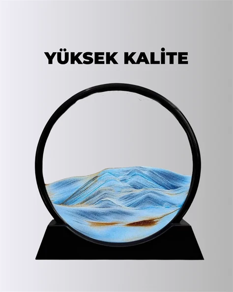 Döndürülebilir Dinamik Kum Tablosu – Stres , Yüksek Kaliteli Cam ve Doğal Kum ile Sanatsal Masa Dekoru - 3