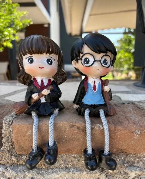 2 'Lİ Harry Potter KIZ ERKEK Dekoratif Biblo Masaüstü Obje