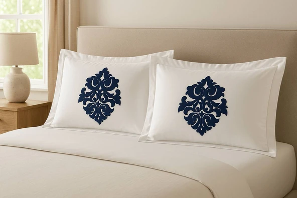 Karaca Home Volante Pamuk Saten Nakışlı Yastık Kılıfı - 2