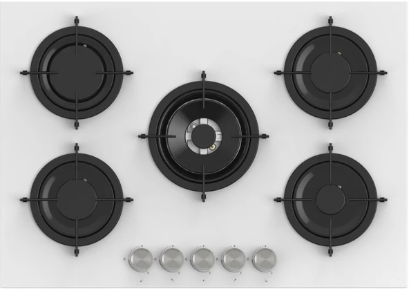 GL General Azure Beyaz Ankastre Set GLD-017B-GLO 036RSB-GLF64CB Buhar Destekli - Resim 2