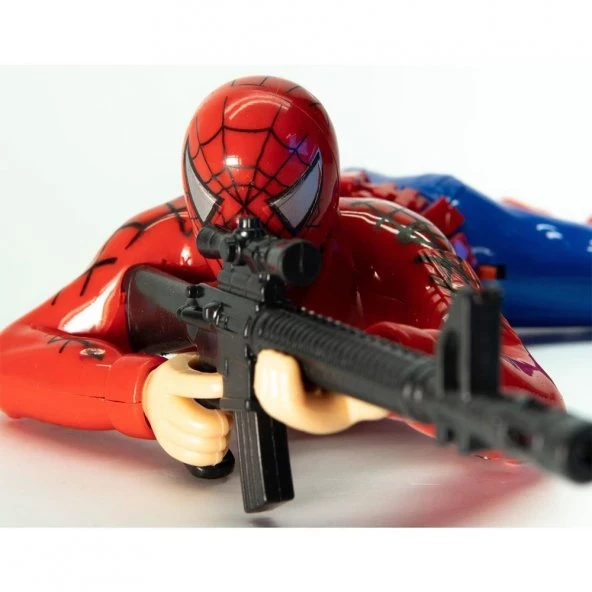 Sesli Yerde Sürünen Spiderman (Örümcek Adam) 35 Cm. - 2