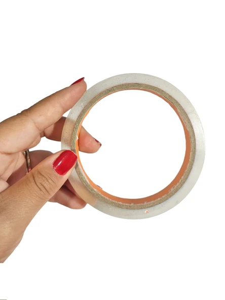 Büro Bandı Büyük Bant Makinesi Uyumlu Şeffaf Bant 60 Metre 12 mm İnce Selobant Bant- 2 Adet - Resim 4