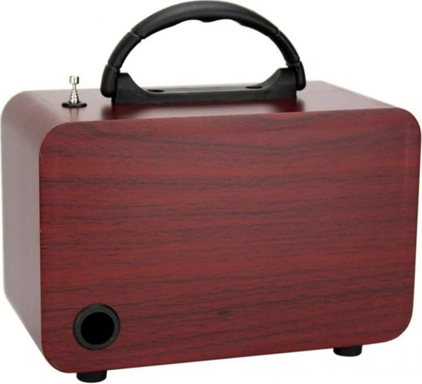 NS-8069 Retro, Nostaljik, Ahşap Tasarım Bluetooth Hoparlörlü, Şarjlı, Taşınabilir Fm/am Destekli Radyo - Resim 2