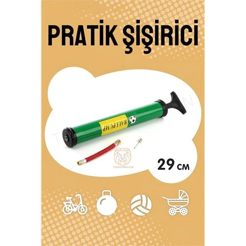 ModaCar Bisiklet Top Bot Şişirici Pratik El Pompası ürün görseli