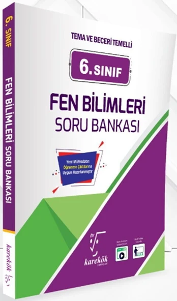 6.Sınıf Fen Bilimleri Soru Bankası Karekök Yayınları ürün görseli