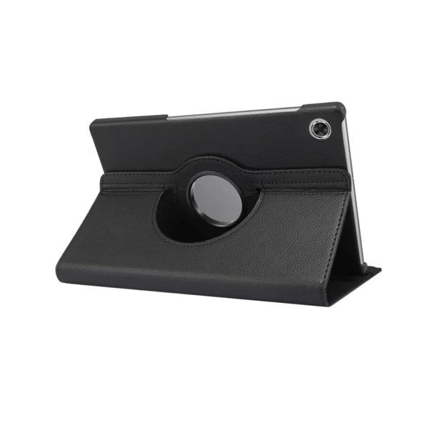 Lenovo Tab M10 X328FU 360 Dönen Standlı Kapaklı Kılıf (Siyah) ürün görseli 1