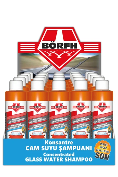 Börfh Konsantre Cam Temizleme Sabunu Oto Cam Suyu Şampuanı Şeftali Kokulu 32ML ( 5 ADET ) - Resim 2