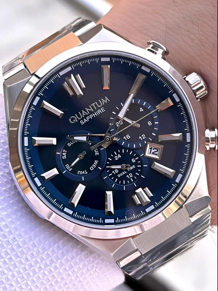 Quantum  İtalyan Bileklik Setli 2 Yıl Garantili Suya Dayanıklı Çelik Kordon Renk Atma Yapmaz VS.BLKT.0570 - Resim 2