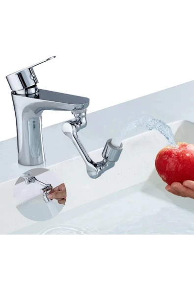 Mutfak Banyo Musluk Başlığı 1080 Derece Dönebilen Fonksiyonel Evrensel - 3