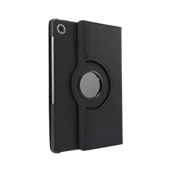 Lenovo Tab M10 X328FU 360 Dönen Standlı Kapaklı Kılıf (Siyah) - Resim 2