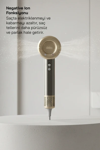 Sinbo SHD-1726 BLDC Saç Kurutma Makinesi - Gri - Resim 2