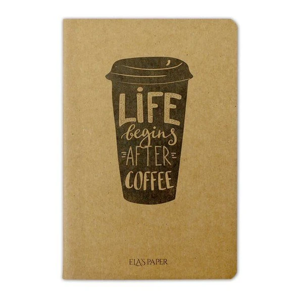 Life Begins Coffee - Defter ürün görseli