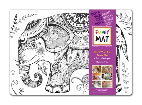 Funny Mat - Fil - Mandala - 68x48cm ürün görseli