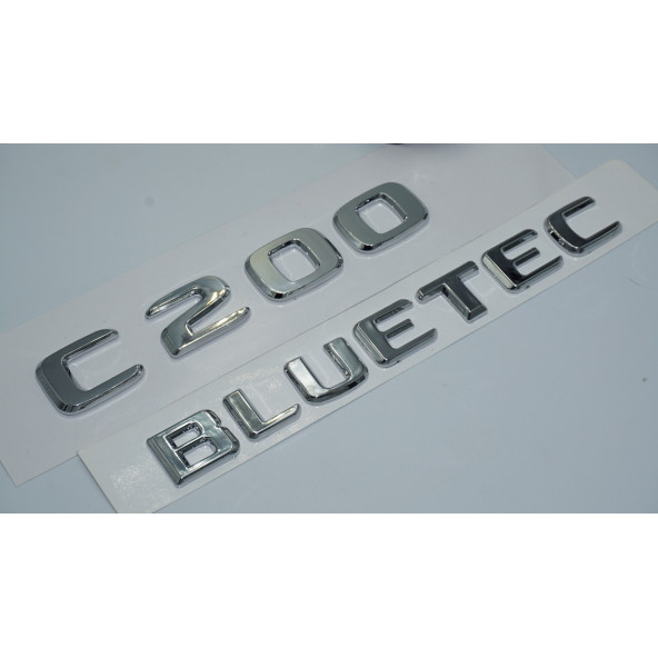 DK Tuning Benz C200 Bluetec Bagaj Krom ABS 3M 3D Yazı Logo - 3