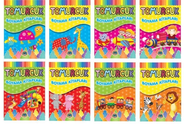 Tomurcuk Boyama Kitapları (8 Kitap Takım) ürün görseli