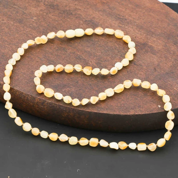 Yetişkin Damla Kehribar Kolye - 4