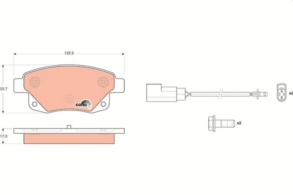 ARKA FREN BALATASI TRANSIT V347-V348 06>11 FISLI  ME6C1J2M008AB-6C112M008AF-1371454 ürün görseli