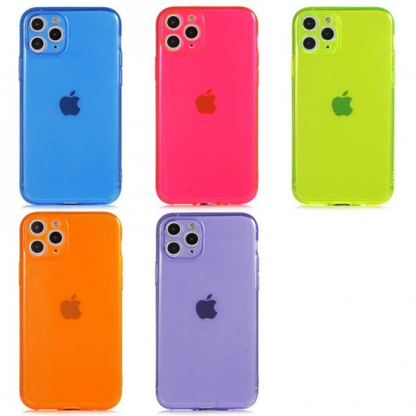 Apple iPhone 11 Pro Mun Renkli TPU Silikon Kılıf Kapak Kamera Korumalı