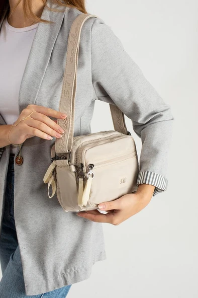 Kadın Postacı Çanta 24*16 Cm Hafif Poliamid Su İtici Yumuşak Kumaş Çapraz Askılı Omuz Çantası - Resim 6