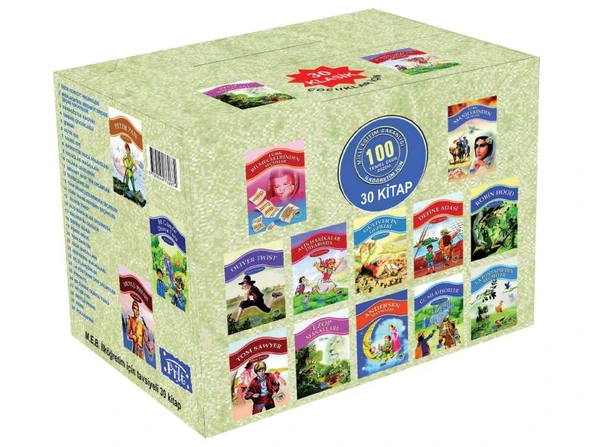 100 Temel Eser 1. Kademe Kutulu 30 Kitap ürün görseli