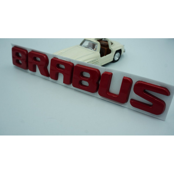 DK Tuning Brabus Kırmızı Metal Bagaj Yazı Logo Benz İle Uyumlu - Resim 2