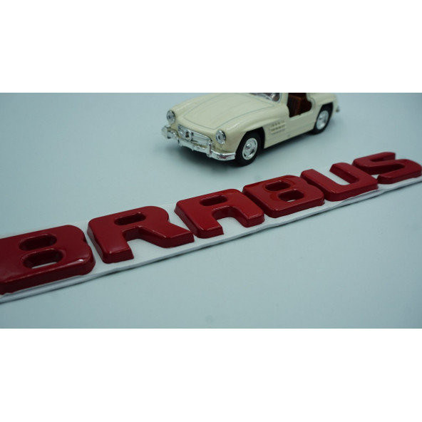 DK Tuning Brabus Kırmızı Metal Bagaj Yazı Logo Benz İle Uyumlu - Resim 3