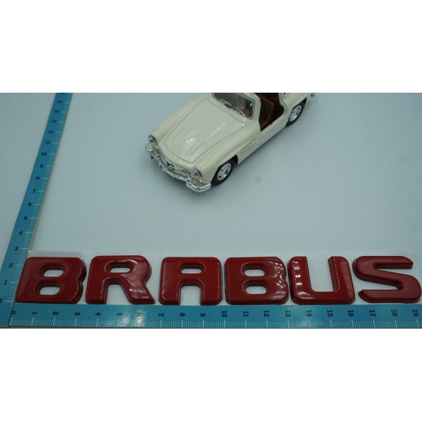 DK Tuning Brabus Kırmızı Metal Bagaj Yazı Logo Benz İle Uyumlu - Resim 4