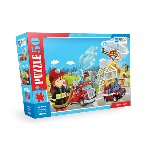 Blue Focus Fireman (İtfaiyec) - Puzzle 50 Parça ürün görseli