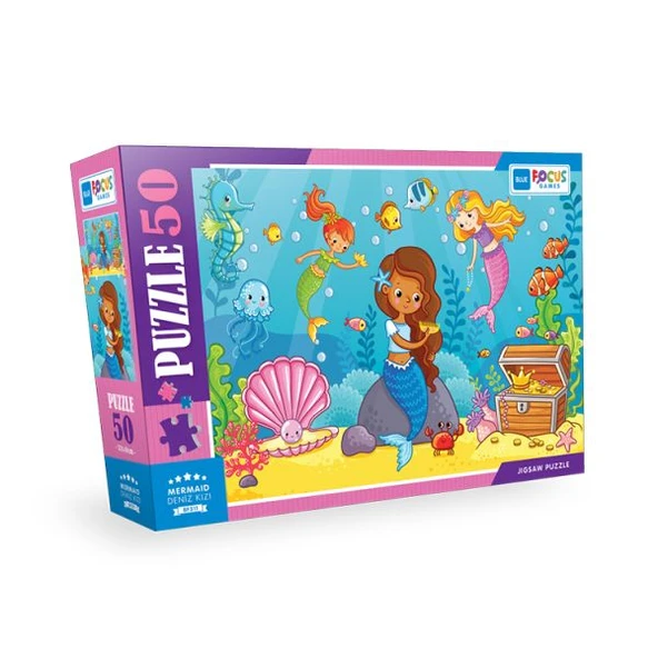 Blue Focus - Mermaid (Deniz Kızı) - Puzzle 50 Parça ürün görseli
