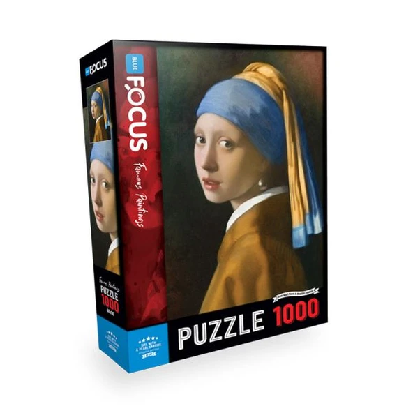 Blue Focus Puzzle İnci Küpeli Kız 1000 Parça ürün görseli