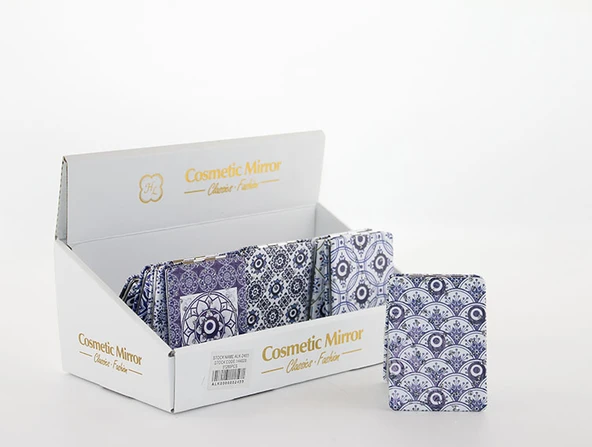 Taşlı Nazar Boncuklu Dikdörtgen El Aynası İnce