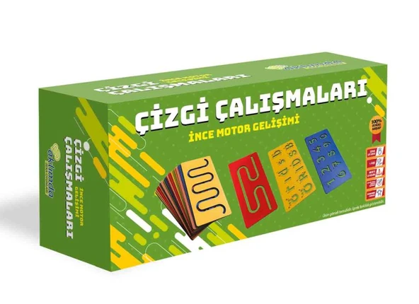 Çizgi Çalışmaları - İnce Motor Gelişimi (Ahşap) ürün görseli