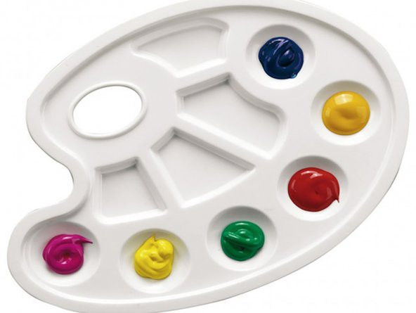 Plastik Boyama Paleti Sulu Boya ve Guaj Boya Kullanımına Uygun Model 02