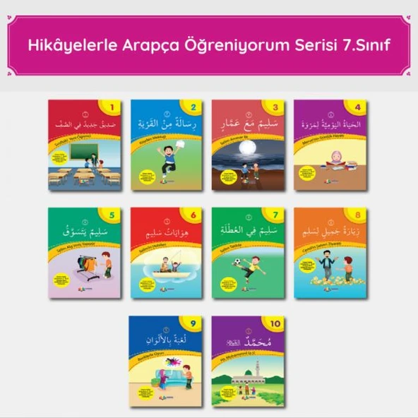 Hikayelerle Arapça Öğreniyorum  Serisi - 7. Sınıf Arapça Hikâye Seti ürün görseli