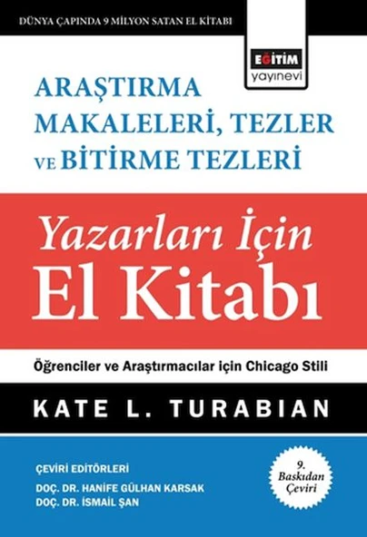 Araştırma Makaleleri, Tezler Ve Bitirme Tezleri Yazarları İçin El Kitabı ürün görseli