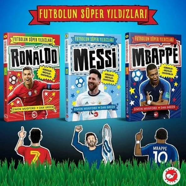 Futbolun Süper Yıldızları – 3 Kitap Set (Mbappe, Ronaldo, Messi) ürün görseli