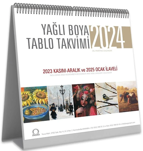 Yağlı Boya Tablo Takvimi 2024 Masa Takvimi ürün görseli