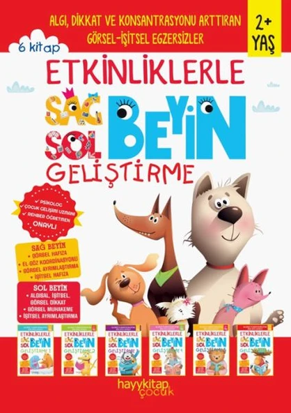 Etkinliklerle Sağ Beyin Sol Beyin Geliştirme (2+ Yaş) 6’lı Set ürün görseli