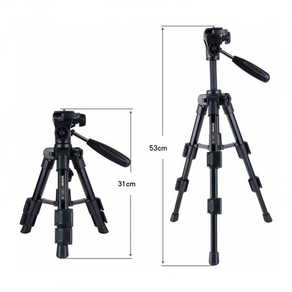 Jmary KP-2203 Profosyonel Tripod Fotoğraf Video Kamera Cep Telefonu - 6