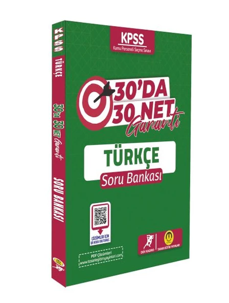 Tasarı Yayınları KPSS Türkçe 30 da 30 Net Garanti Soru Bankas ürün görseli