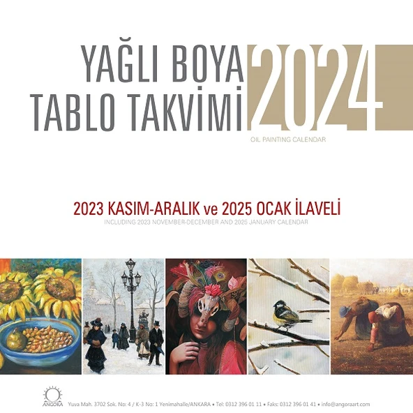 Yağlı Boya Tablo Takvimi 2024 Duvar Takvimi ürün görseli